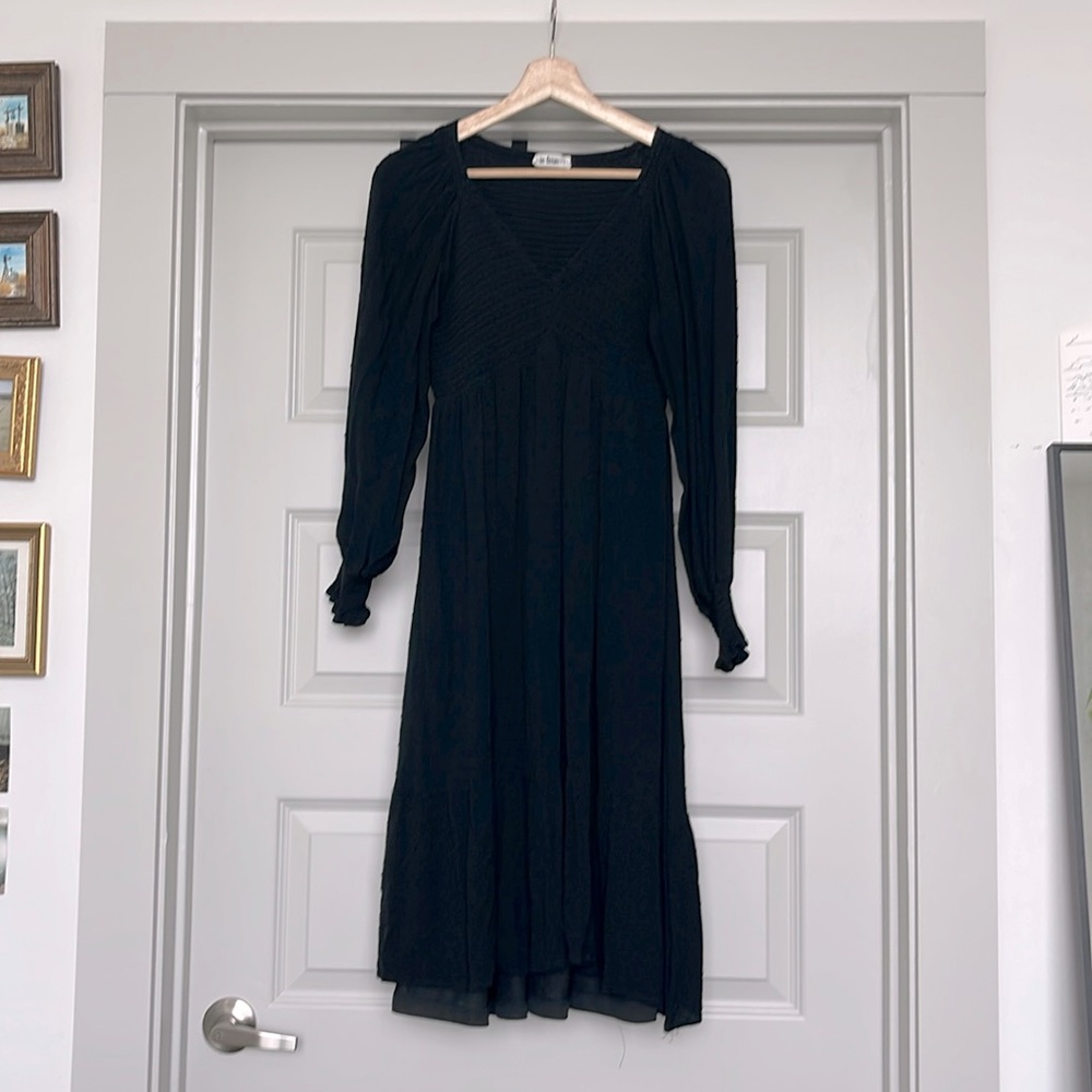 Black midi dress